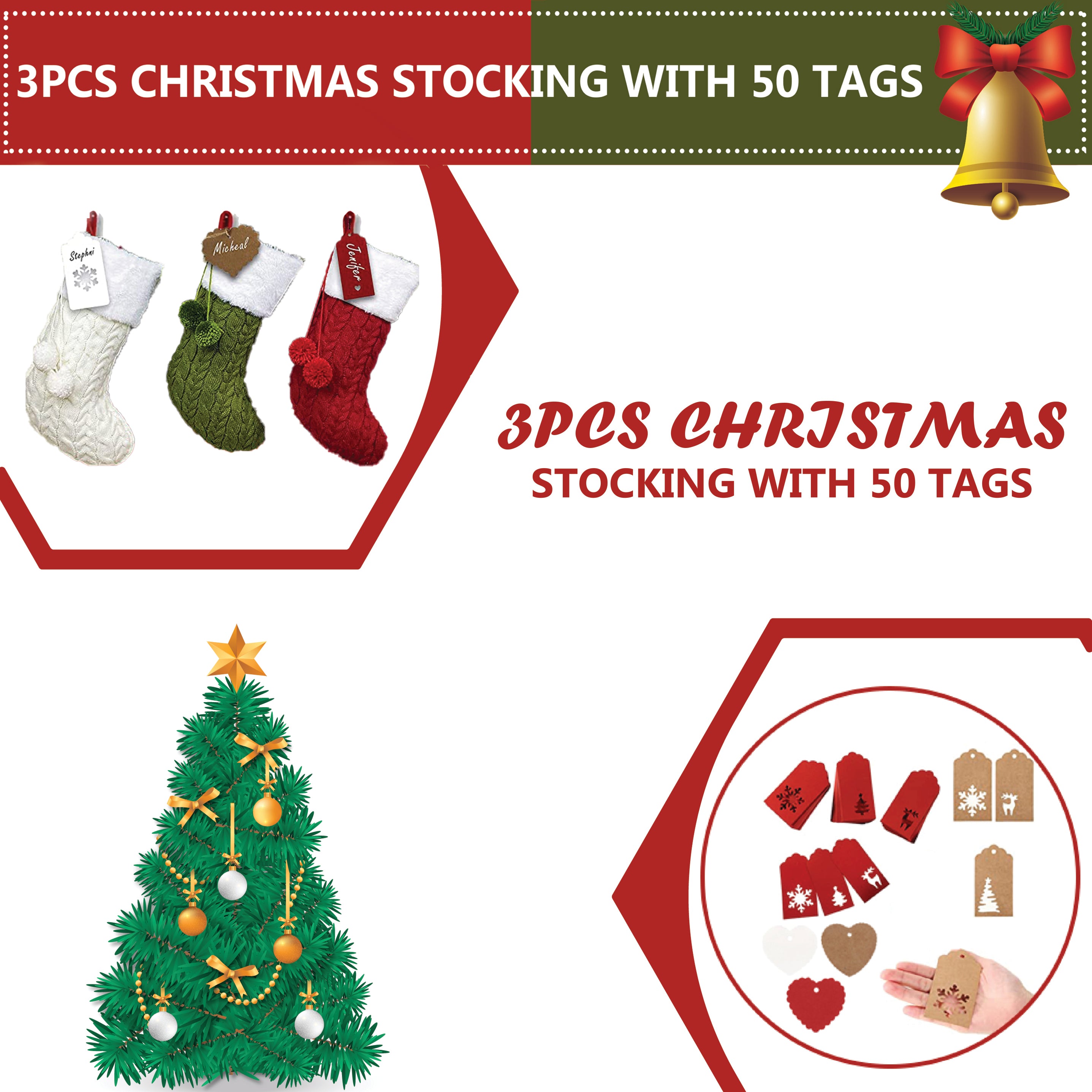 Christmas stocking name tag. Christmas stocking. Christmas decor. Farmhouse  stocking tag. Personalized stocking. Name tags. Stocking tag.